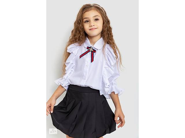 Блуза для девочек нарядная Белый 172R210 Ager (103018_792730) 128