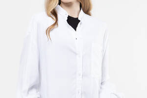 Блуза однотонная женская OnMe CTM OM-WTC02333 XL Белый (2000989947622)