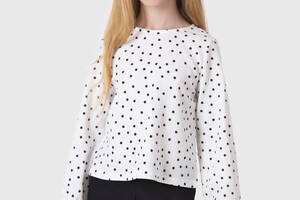 Блуза с длинным рукавом для девочки Mevis ЦБ-00228768 122 Белый