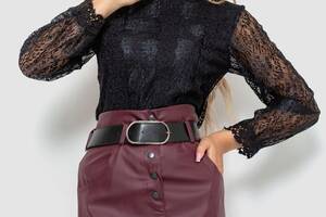 Блуза женская классическая гипюровая черный 204R154 Ager S-M