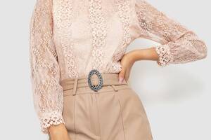 Блуза женская классическая гипюровая пудровый 204R154 Ager S-M