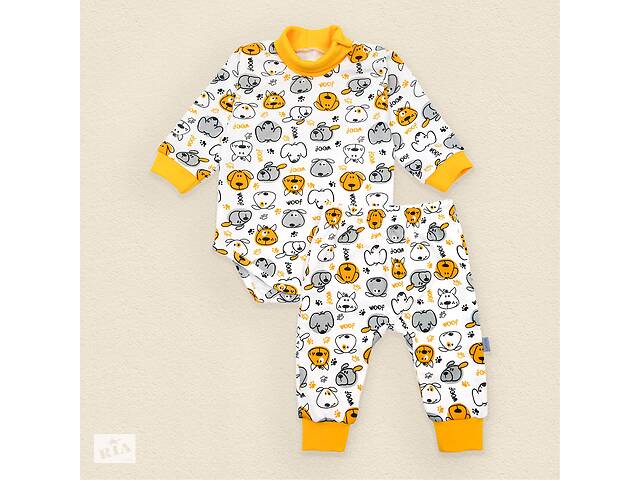 Боди и штаны с начесом Dexter`s для ребенка от трех месяцев puppy 68 см молочный желтый (131522168381)