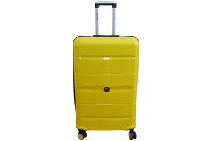Большой чемодан на колесах из полипропилена 93L My Polo, Турция желтый