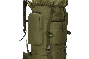 Большой тактический армейский рюкзак с дождевиком Combat Хаки (S1645406)