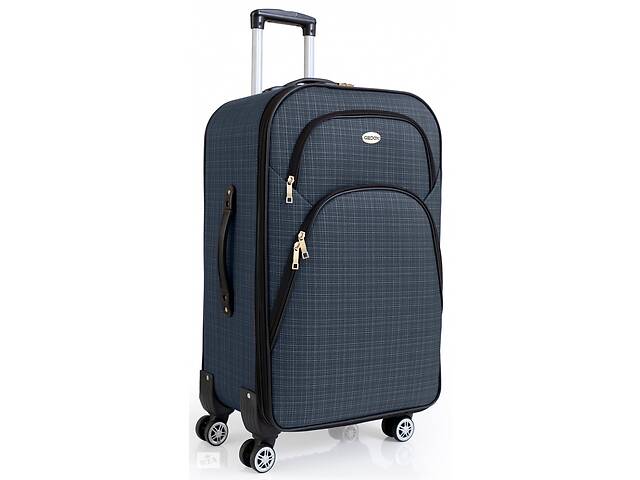 Большой текстильный чемодан на колесах 100L Gedox темно-синий