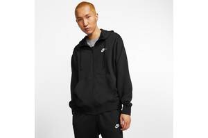 Бомбер чоловічий Nike M Nsw Club Hoodie Fz Ft L Чорний (BV2648-010)