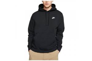 Бомбер мужской Nike M Nsw Club Hoodie Po Bb (BV2654-010) L Черный