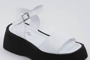 Босоножки женские кожаные 338576 р.39 (24,5) Fashion Белый