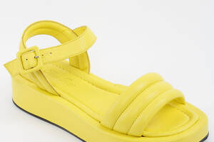 Босоножки женские кожаные 338585 р.39 (24,5) Fashion Желтый