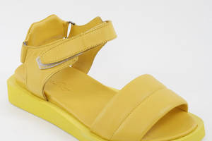 Босоножки женские кожаные 338596 р.37 (23,5) Fashion Желтый