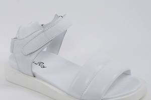 Босоножки женские кожаные 338597 р.38 (24) Fashion Белый