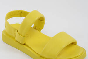 Босоножки женские кожаные 338606 р.36 (23) Fashion Желтый