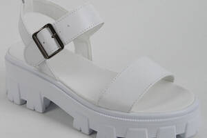 Босоножки женские кожаные 339497 р.38 (23,5) Fashion Белый