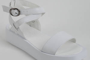 Босоножки женские кожаные 339507 р.41 (25,5) Fashion Белый