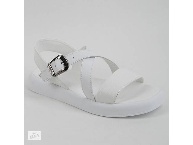 Босоножки женские кожаные 339640 р.39 (25) Fashion Белый
