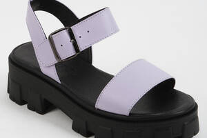 Босоножки женские кожаные 339642 р.36 (23,5) Fashion Фиолетовый
