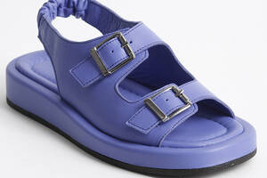 Босоножки женские кожаные 340401 р.36 (23,5) Fashion Синий