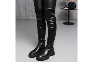 Ботфорти жіночі зимові Fashion Arion 3884 40 розмір 25,5 см Чорний