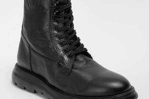 Ботинки мужские кожаные 342460 р.44 (28,5) Fashion Черный