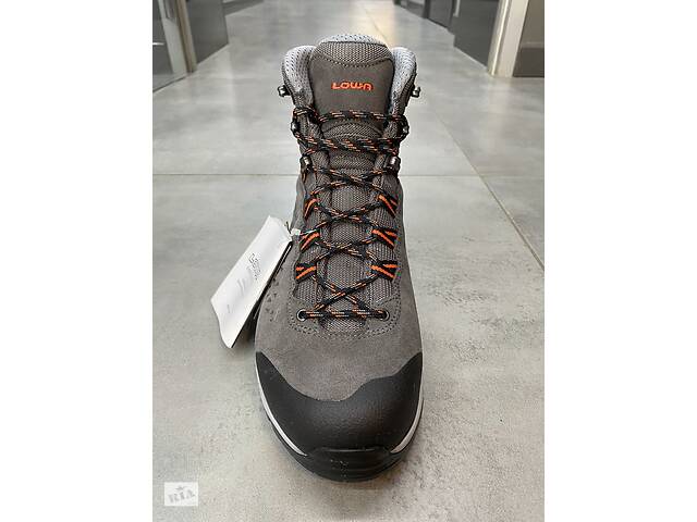 Ботинки трекингові Lowa Explorer Gtx Mid 46.5 р, Grey/ flame (серий/ оранжевый), легкие кросівки трекингові