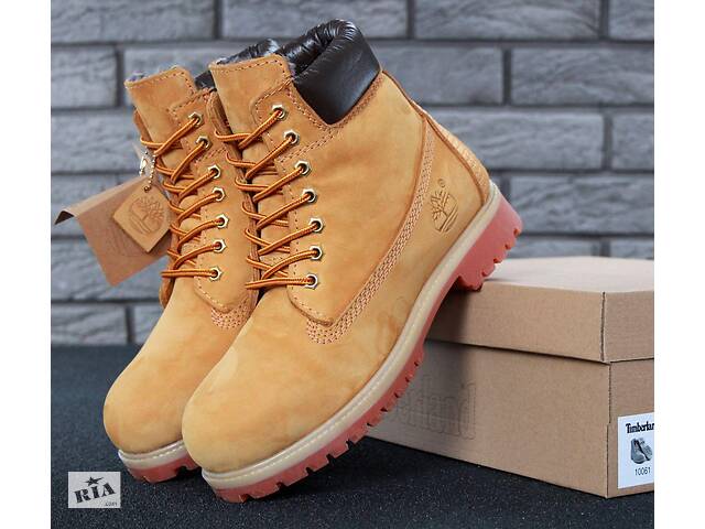 Ботинки Тимберленд рыжие зимние (Ботинки Timberland желтые мужские и женские размеры 36-45) 39