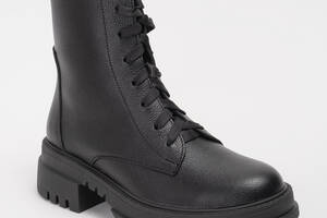 Ботинки женские кожаные 342281 р.36 (23) Fashion Черный