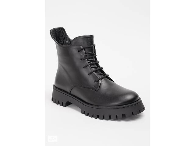 Ботинки женские кожаные 342450 р.37 (24,5) Fashion Черный