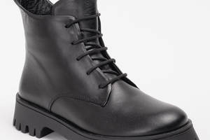 Ботинки женские кожаные 342450 р.39 (25,5) Fashion Черный