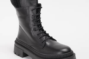 Ботинки женские кожаные 342454 р.36 (24) Fashion Черный