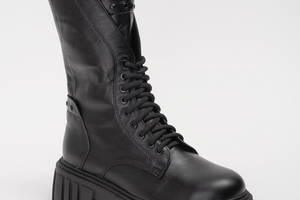 Ботинки женские кожаные 342465 р.36 (23,5) Fashion Черный