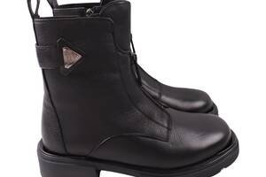 Ботинки женские Oeego черные натуральная кожа 186-24ZHC 36