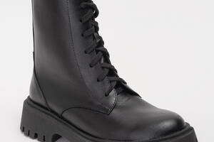 Ботинки женские зимние кожаные 342169 р.36 (23) Fashion Черный