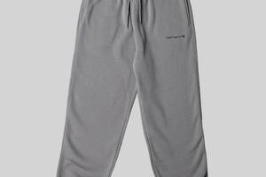 Брюки Carhartt WIP Fleece Sweatpants With Small Logo Dark Gray L