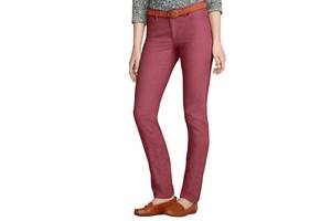 Брюки Eddie Bauer Womens Slim Leg Cord Pants DK BERRY 42 Темно-красный (0864DBY)