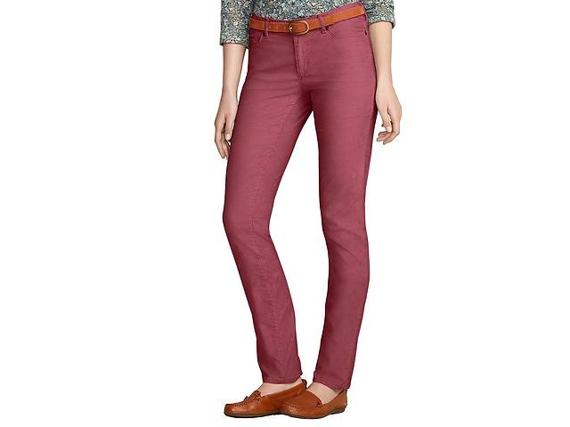 Брюки Eddie Bauer Womens Slim Leg Cord Pants DK BERRY 42 Темно-красный (0864DBY)