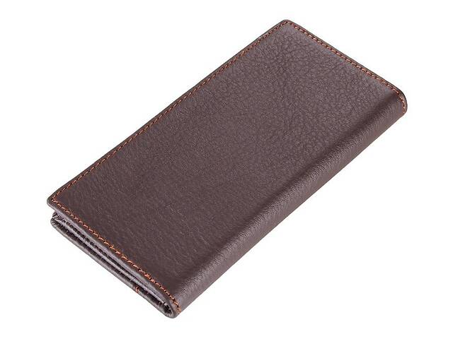 Бумажник мужской в гладкой коже Vintage 14645 Коричневый 8,5х18 см