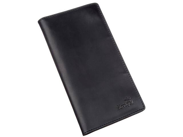 Бумажник мужской вертикальный винтажная кожа SHVIGEL 16200 Черный