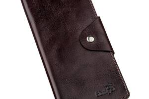 Бумажник вертикальный из кожи алькор SHVIGEL 16171 Коричневый
