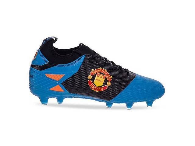 Бутсы футбольная обувь с носком Manchester C20527 FDSO 41 Голубо-черный (57508053)