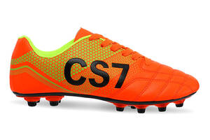 Бутсы футбольная обувь Yuke H8003-3 CS7 44 Оранжево-зеленый (57557019)