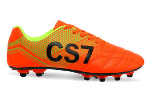 Бутсы футбольная обувь Yuke H8003-3 CS7 45 Оранжево-зеленый (57557019)