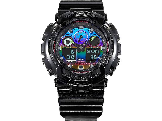 Годинник Casio G-SHOCK GA-100RGB-1AER Black