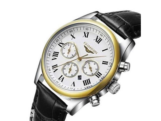 Часы GUANQIN GQ25 CL Gold-White-Black (GQ25GWB)