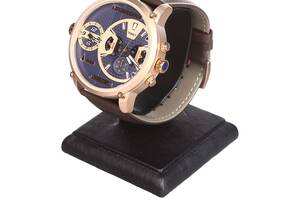 Часы Guanqin GS19076 CL Gold-Blue-Brown (GS19076GBlBr)