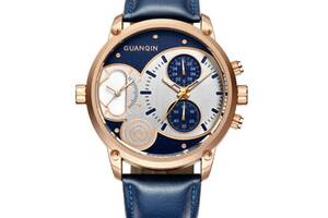 Часы Guanqin GS19087 CL Gold-Blue-Blue (GS19087GBlBl)
