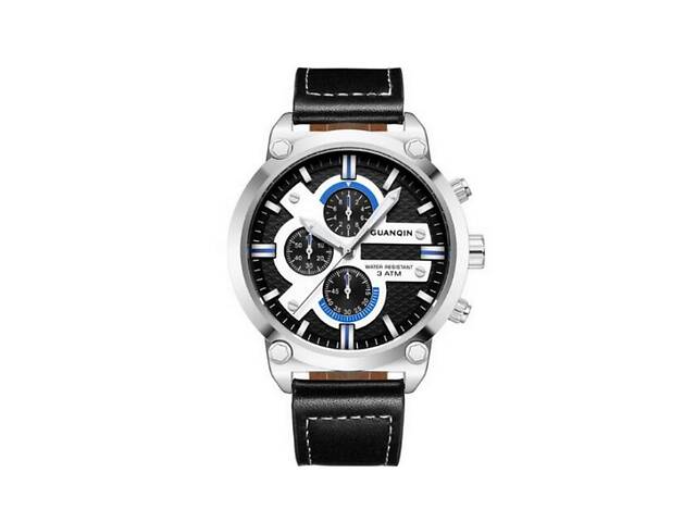 Часы Guanqin GS19088 CL Silver-Black-Black (GS19088SBB)