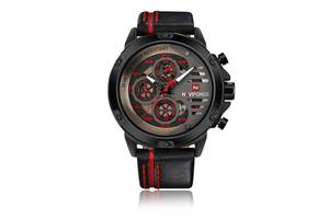 Часы мужские наручные Naviforce Libre NF9110 Black Red NF9110 B/R/B (15209-hbr)