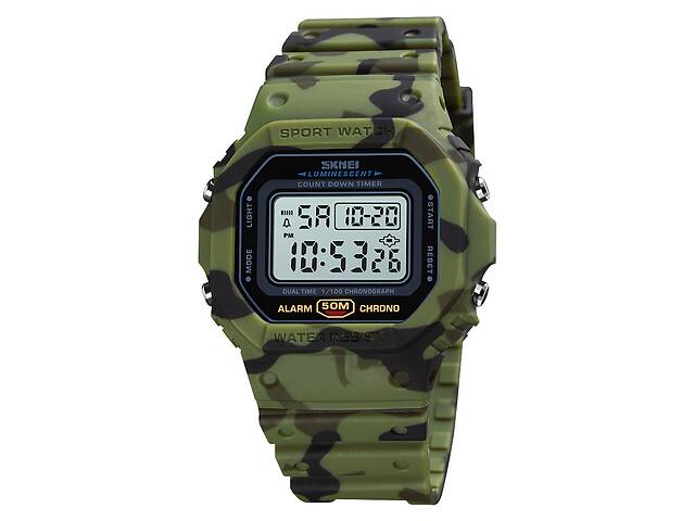 Часы наручные мужские Skmei 1628 Army Green Camo 1628CMGN (12266-hbr)