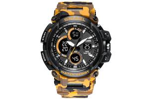 Часы наручные мужские Smael 1708 Camo Yellow (15172-hbr)