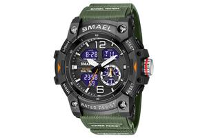 Часы наручные мужские Smael 8007 Army Green (15168-hbr)